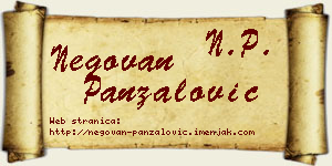 Negovan Panzalović vizit kartica